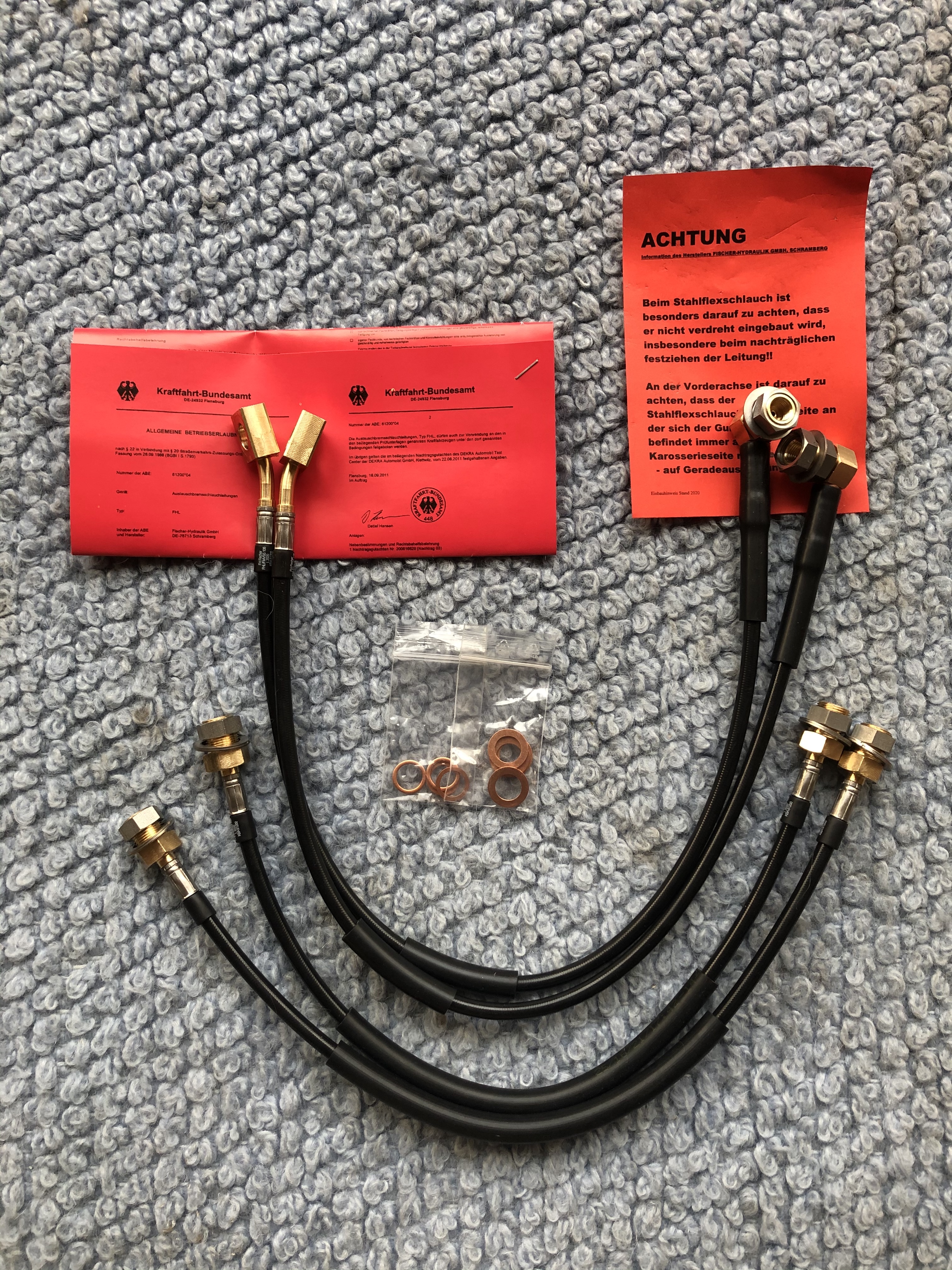 FISCHER STAHLFLEX Bremsleitung Set Bremssattel passend für Seat Ibiza III